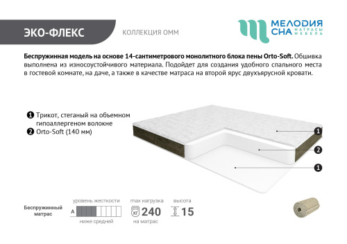 Матрас Эко-флекс 800*2000